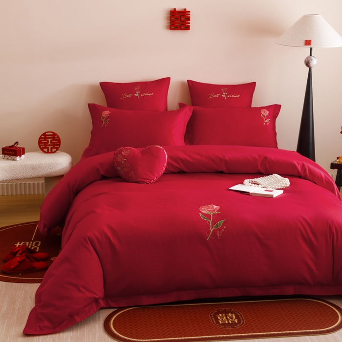 91家纺网 家纺一手货源 找家纺 东方合美（原：皇家传奇） 2025婚庆小红书纯棉系列 简约