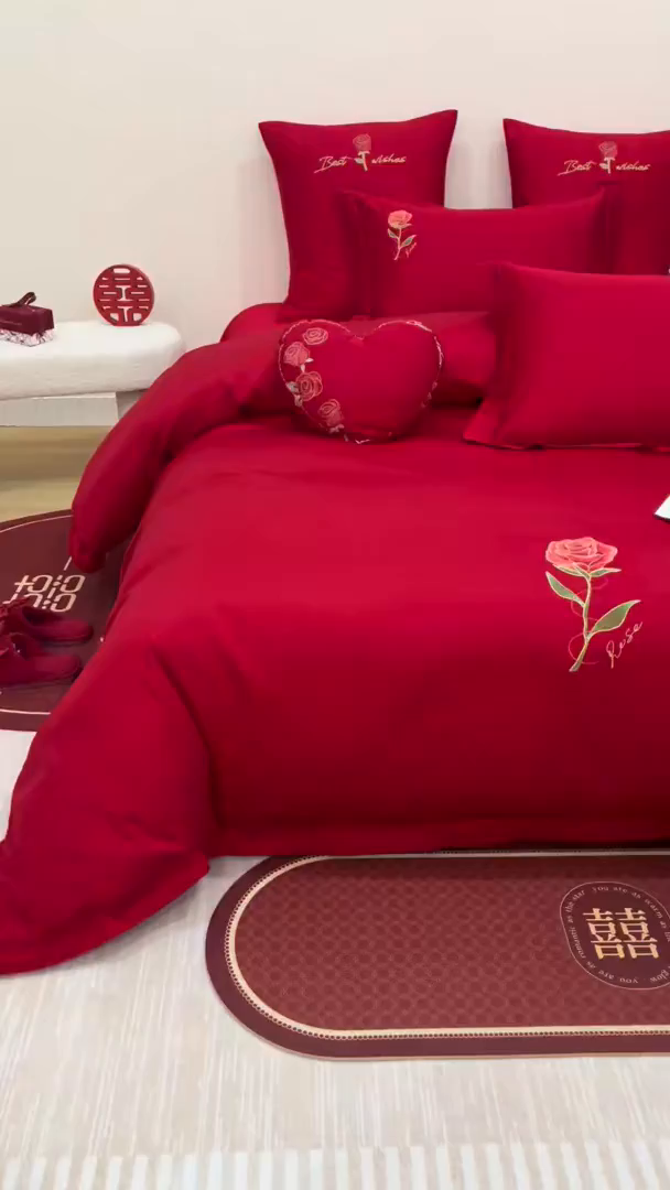 91家纺网 家纺一手货源 找家纺 东方合美（原：皇家传奇） 2025婚庆小红书纯棉系列 简约