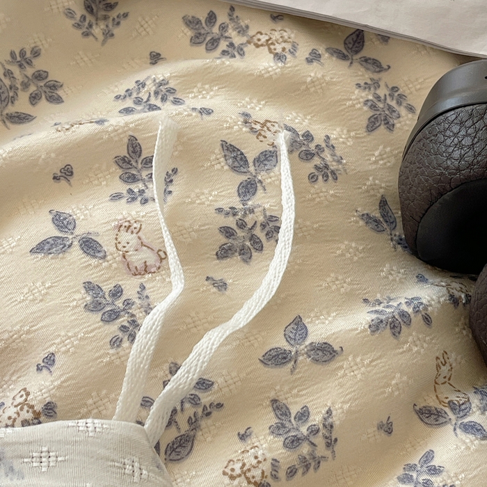 91家纺网 家纺一手货源 找家纺 红嘴企鹅 2025新款双层纱水洗棉赫本风四件套 赫本风-乖乖兔