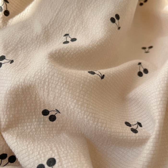 91家纺网 家纺一手货源 找家纺 红嘴企鹅 2025新款双层纱水洗棉赫本风四件套 赫本风-樱桃