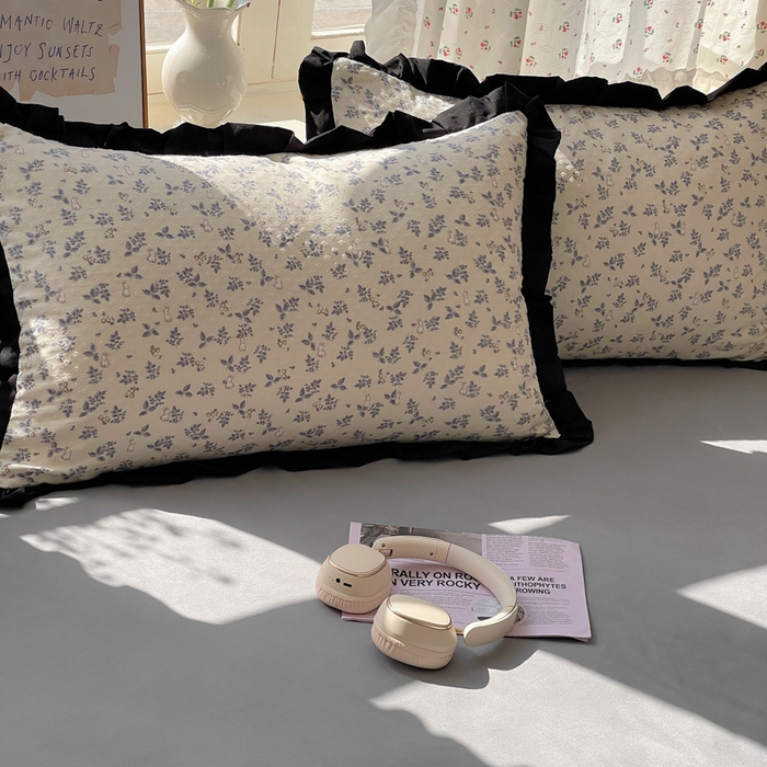 91家纺网 家纺一手货源 找家纺 红嘴企鹅 2025新款双层纱水洗棉赫本风四件套 赫本风-乖乖兔