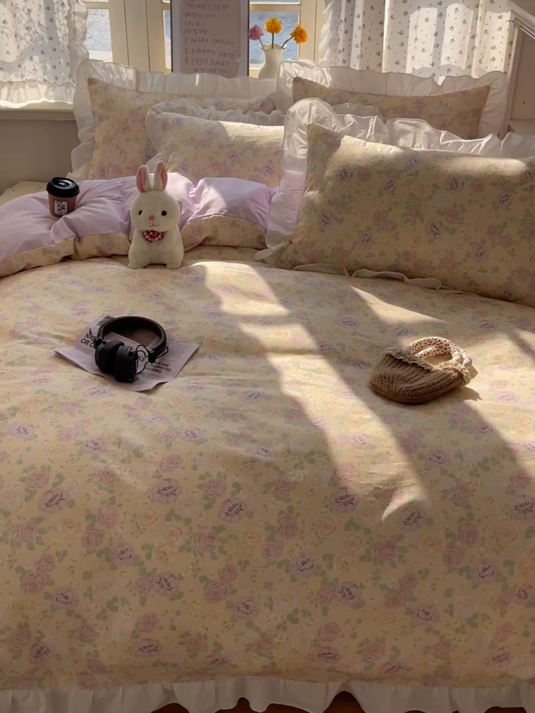 91家纺网 家纺一手货源 找家纺 红嘴企鹅 2025新款水洗棉公主风韩版双花边四件套 丽莎-双拼花边