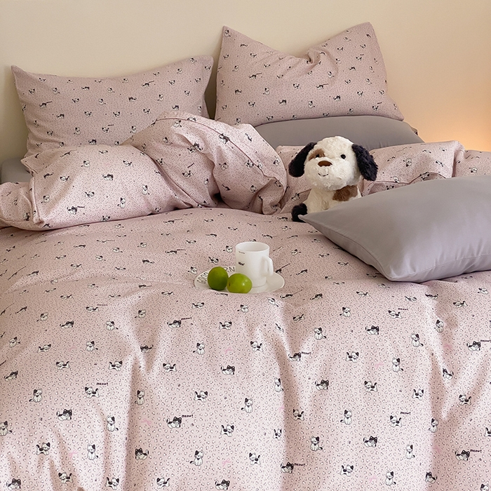 91家纺网 家纺一手货源 找家纺 （总）时光里 2025新款A类全棉双层纱套件第一波