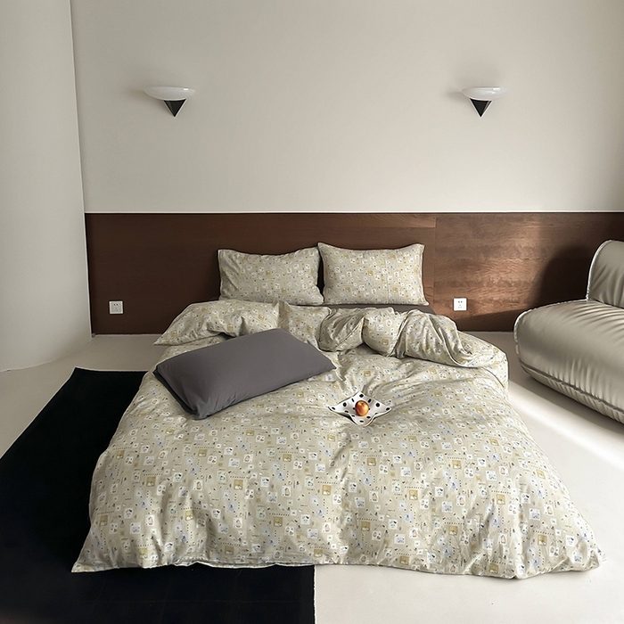 91家纺网 家纺一手货源 找家纺 时光里 2025新款A类全棉双层纱套件第一波 尼古拉