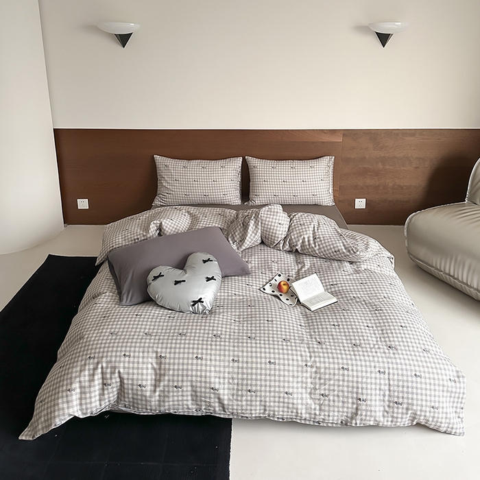 91家纺网 家纺一手货源 找家纺 （总）时光里 2025新款A类全棉双层纱套件第一波