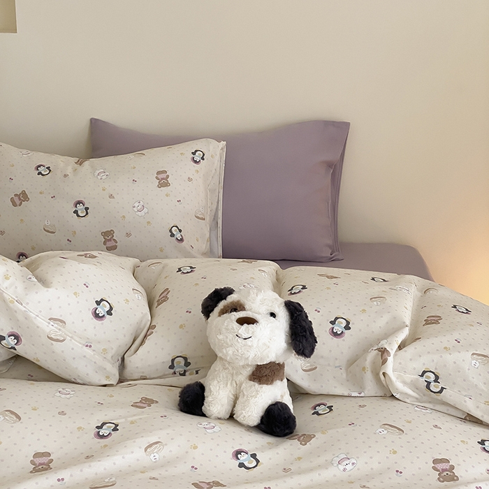 91家纺网 家纺一手货源 找家纺 时光里 2025新款A类全棉双层纱套件第一波 俏皮宝贝