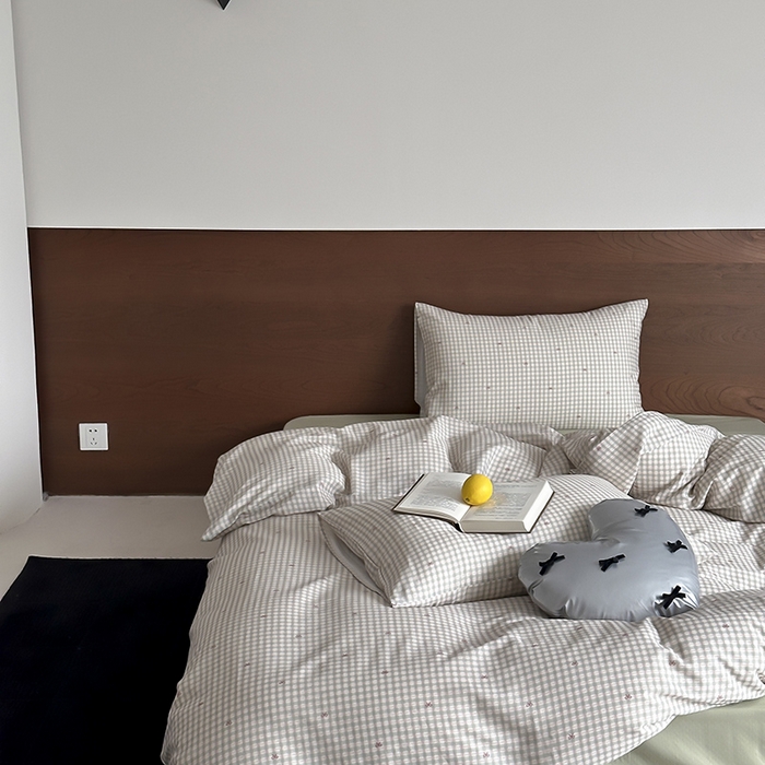 91家纺网 家纺一手货源 找家纺 时光里 2025新款A类全棉双层纱套件第一波 云栖-绿