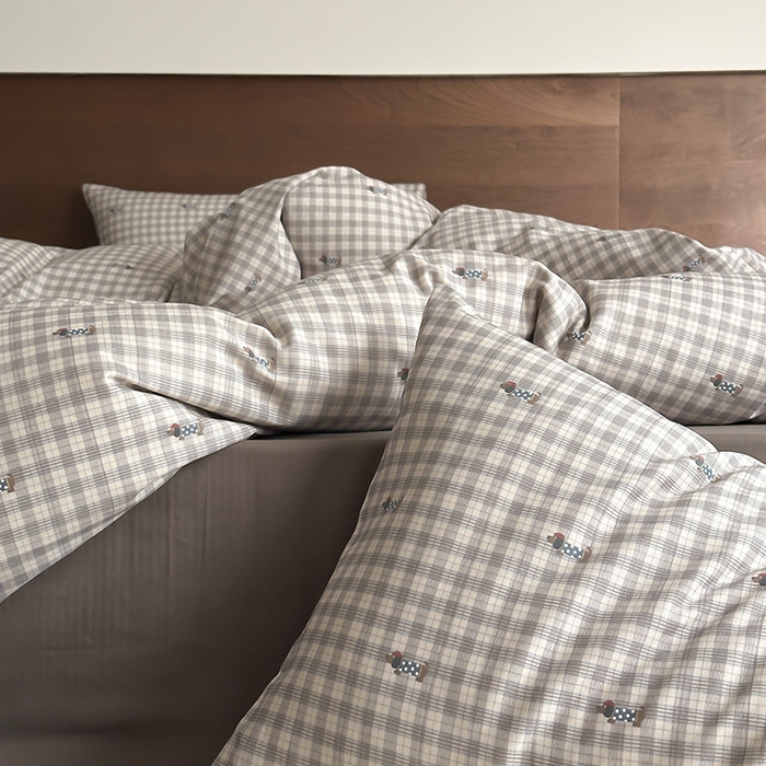 91家纺网 家纺一手货源 找家纺 时光里 2025新款A类全棉双层纱套件第一波 腊肠先生