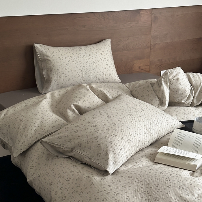 91家纺网 家纺一手货源 找家纺 时光里 2025新款A类全棉双层纱套件第一波 筑花令-粽