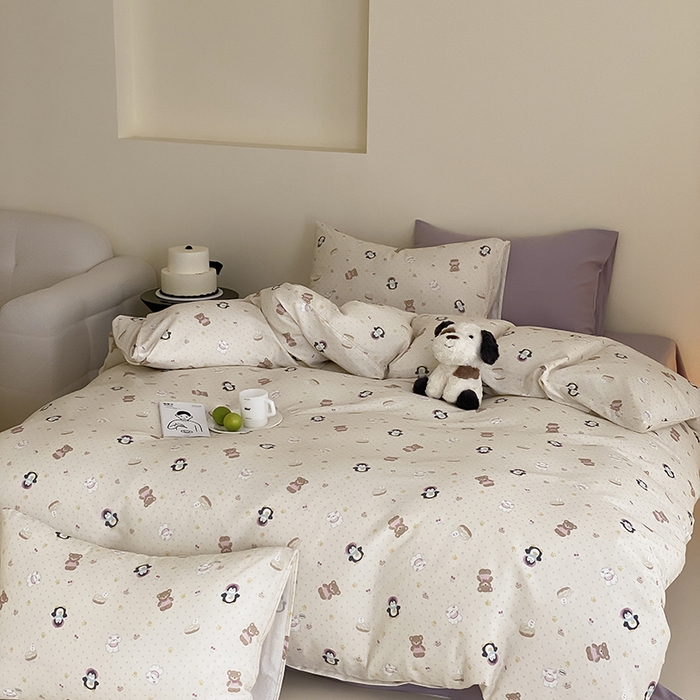 91家纺网 家纺一手货源 找家纺 时光里 2025新款A类全棉双层纱套件第一波 俏皮宝贝