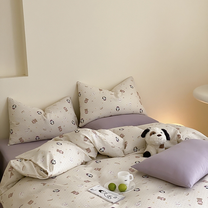 91家纺网 家纺一手货源 找家纺 时光里 2025新款A类全棉双层纱套件第一波 俏皮宝贝