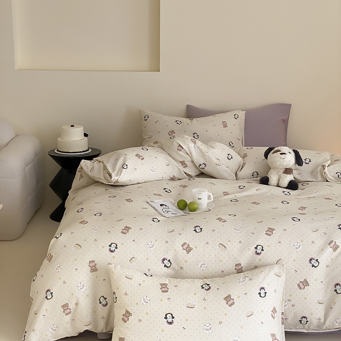 91家纺网 家纺一手货源 找家纺 时光里 2025新款A类全棉双层纱套件第一波 俏皮宝贝