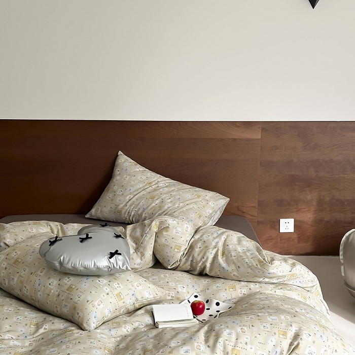 91家纺网 家纺一手货源 找家纺 时光里 2025新款A类全棉双层纱套件第一波 尼古拉