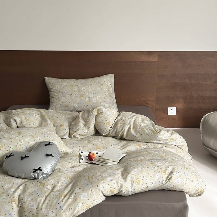 91家纺网 家纺一手货源 找家纺 时光里 2025新款A类全棉双层纱套件第一波 尼古拉