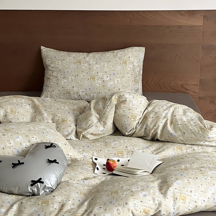 91家纺网 家纺一手货源 找家纺 时光里 2025新款A类全棉双层纱套件第一波 尼古拉