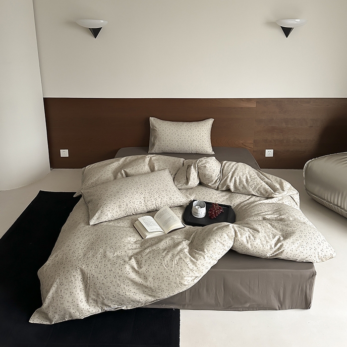 91家纺网 家纺一手货源 找家纺 时光里 2025新款A类全棉双层纱套件第一波 筑花令-粽