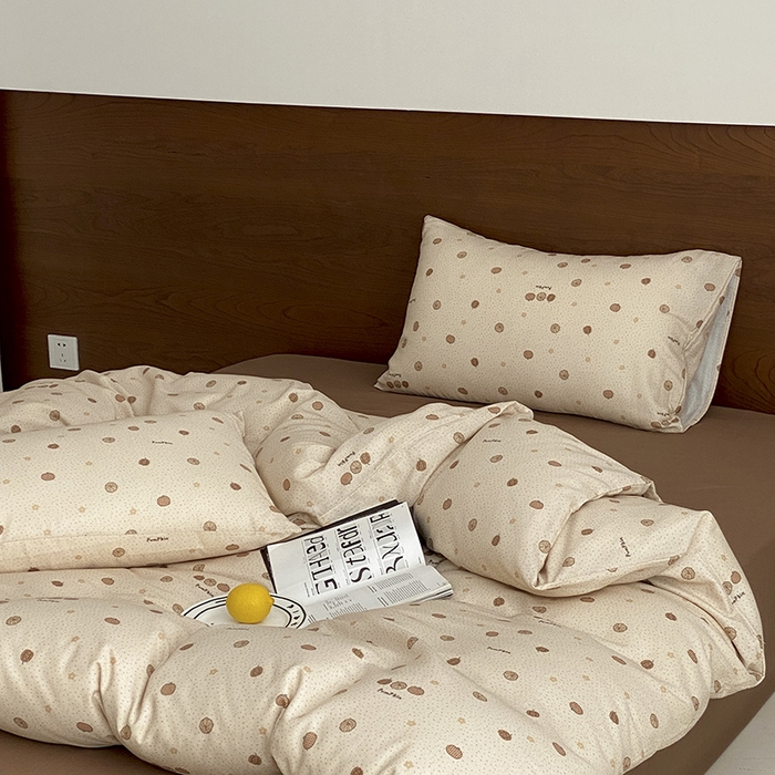 91家纺网 家纺一手货源 找家纺 时光里 2025新款A类全棉双层纱套件第一波 南瓜小贝