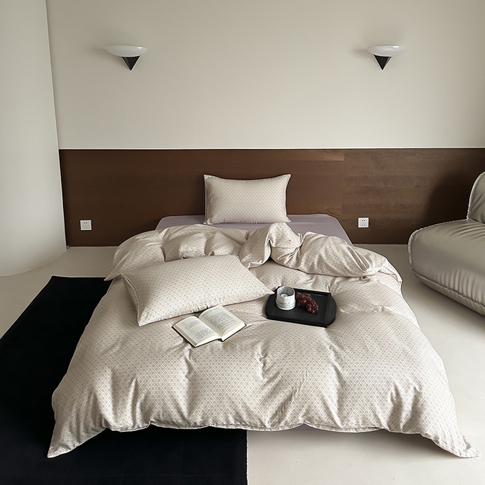 时光里 2025新款A类全棉双层纱套件第一波 清茉-紫