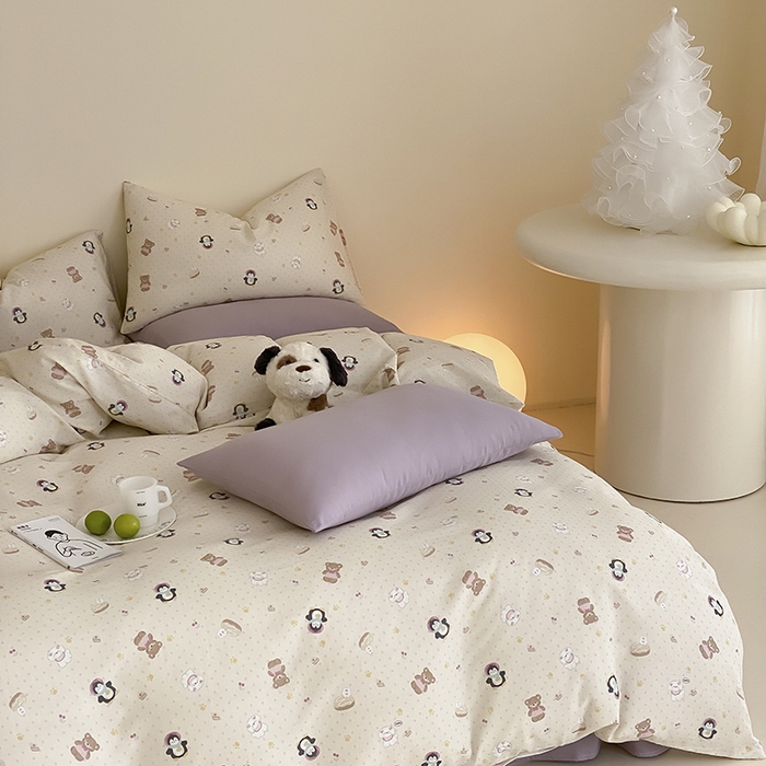 91家纺网 家纺一手货源 找家纺 时光里 2025新款A类全棉双层纱套件第一波 俏皮宝贝