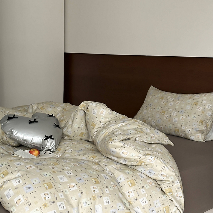 91家纺网 家纺一手货源 找家纺 时光里 2025新款A类全棉双层纱套件第一波 尼古拉