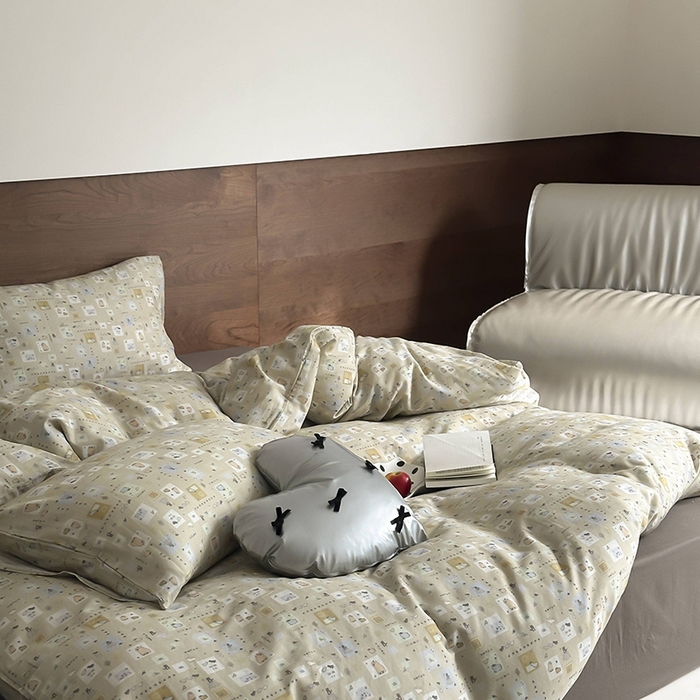 91家纺网 家纺一手货源 找家纺 时光里 2025新款A类全棉双层纱套件第一波 尼古拉