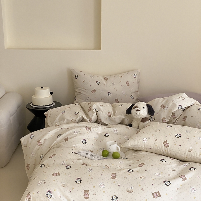 91家纺网 家纺一手货源 找家纺 时光里 2025新款A类全棉双层纱套件第一波 俏皮宝贝