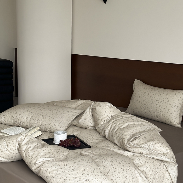 91家纺网 家纺一手货源 找家纺 时光里 2025新款A类全棉双层纱套件第一波 筑花令-粽