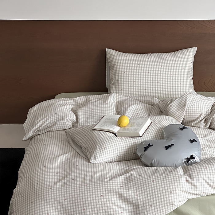 91家纺网 家纺一手货源 找家纺 时光里 2025新款A类全棉双层纱套件第一波 云栖-绿