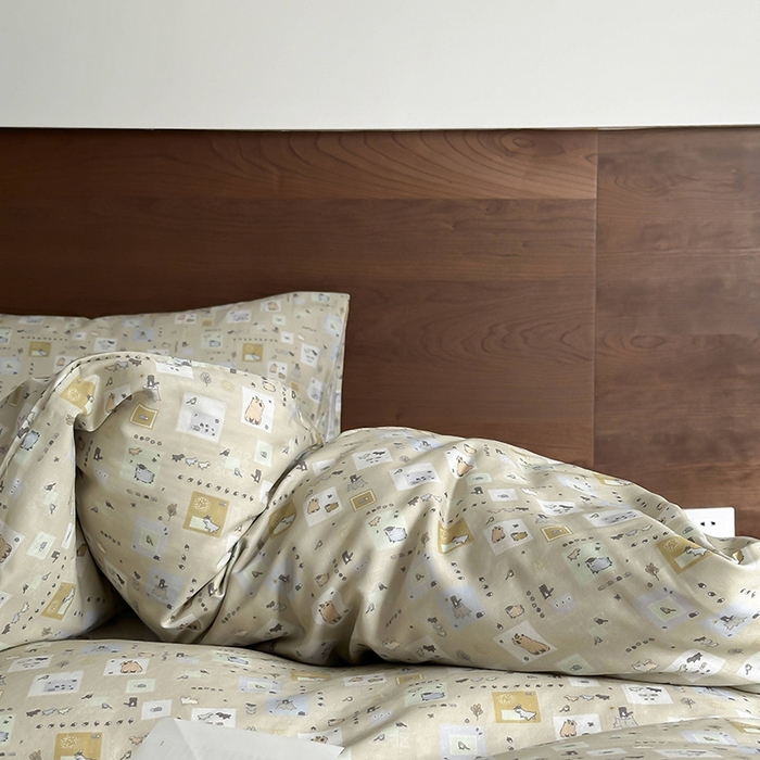 91家纺网 家纺一手货源 找家纺 时光里 2025新款A类全棉双层纱套件第一波 尼古拉