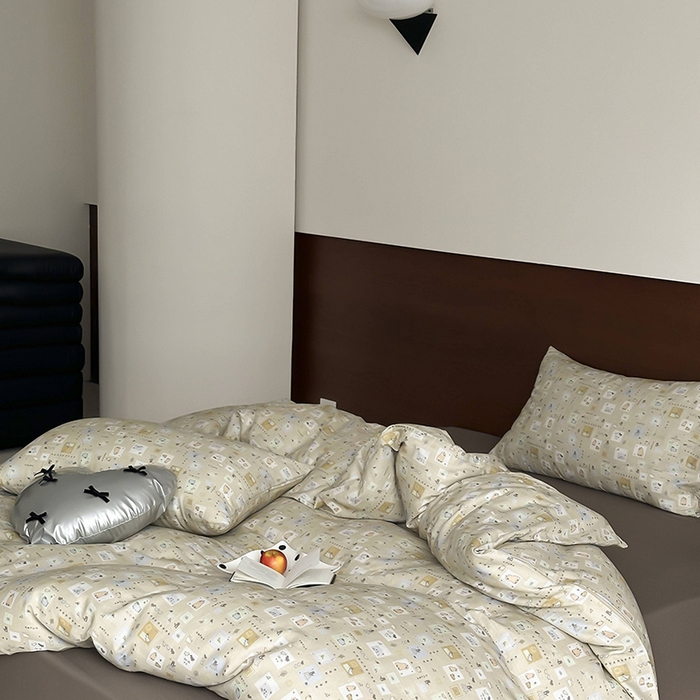 91家纺网 家纺一手货源 找家纺 时光里 2025新款A类全棉双层纱套件第一波 尼古拉