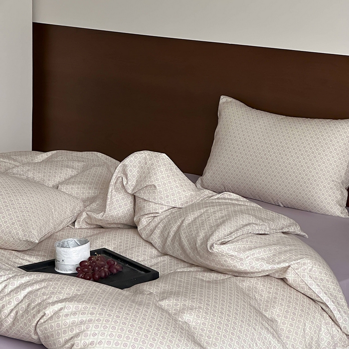 91家纺网 家纺一手货源 找家纺 时光里 2025新款A类全棉双层纱套件第一波 清茉-紫