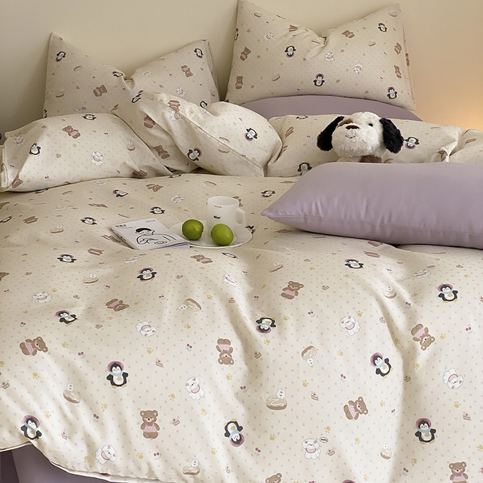 91家纺网 家纺一手货源 找家纺 时光里 2025新款A类全棉双层纱套件第一波 俏皮宝贝