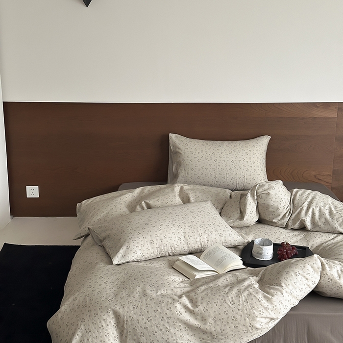 91家纺网 家纺一手货源 找家纺 时光里 2025新款A类全棉双层纱套件第一波 筑花令-粽