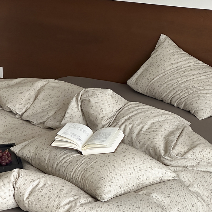 91家纺网 家纺一手货源 找家纺 时光里 2025新款A类全棉双层纱套件第一波 筑花令-粽