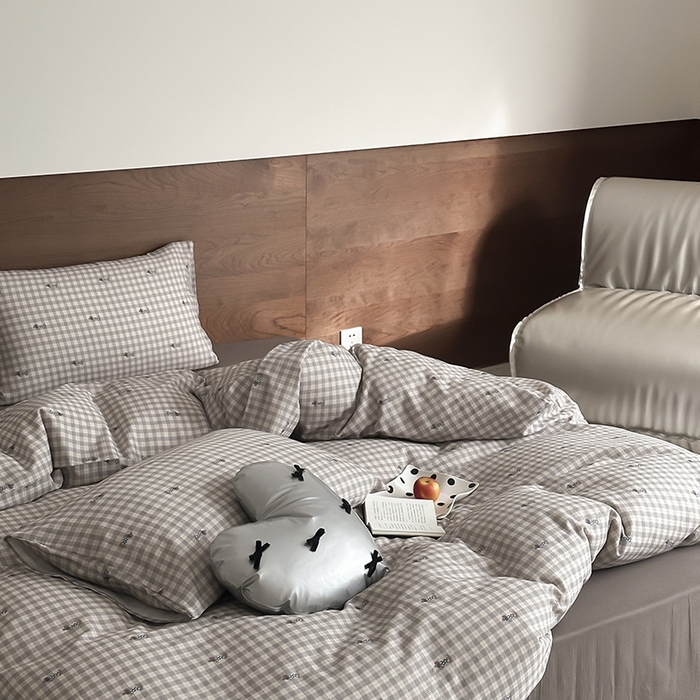 91家纺网 家纺一手货源 找家纺 时光里 2025新款A类全棉双层纱套件第一波 腊肠先生