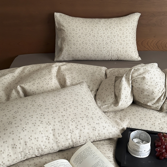 91家纺网 家纺一手货源 找家纺 时光里 2025新款A类全棉双层纱套件第一波 筑花令-粽