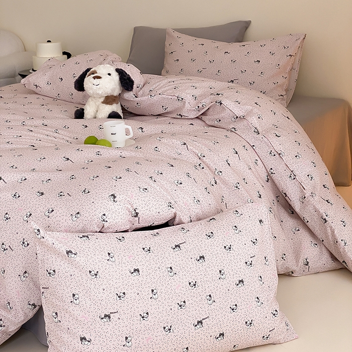 91家纺网 家纺一手货源 找家纺 时光里 2025新款A类全棉双层纱套件第一波 豹豹妮