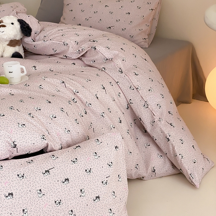 91家纺网 家纺一手货源 找家纺 时光里 2025新款A类全棉双层纱套件第一波 豹豹妮