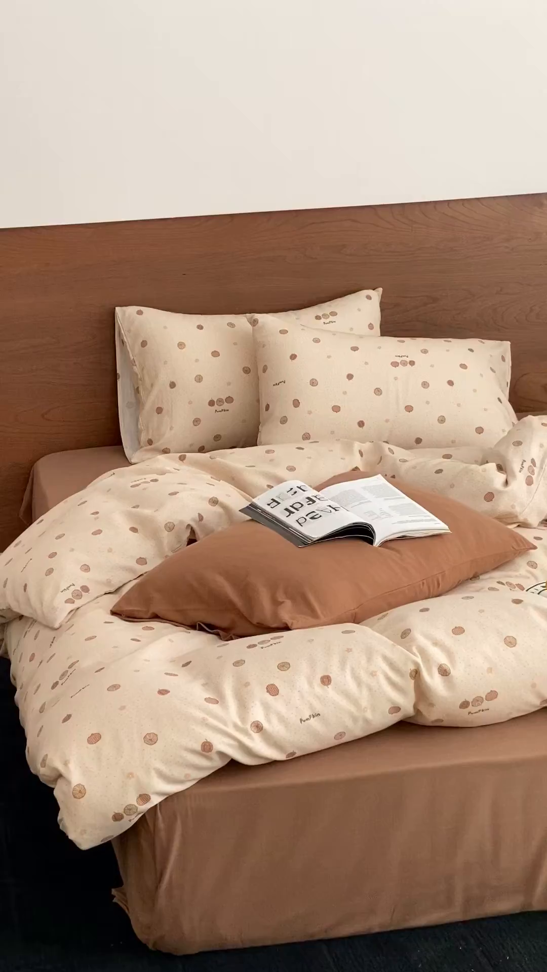 91家纺网 家纺一手货源 找家纺 时光里 2025新款A类全棉双层纱套件第一波 南瓜小贝