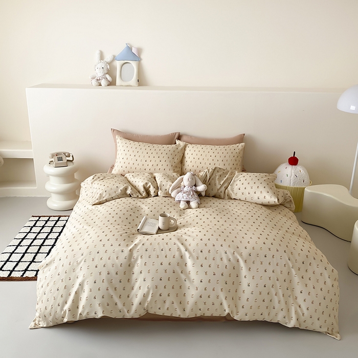 91家纺网 家纺一手货源 找家纺 时光里 2025新款A类全棉双层纱卡通风七色系列第二波 可艾