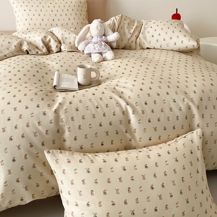 91家纺网 家纺一手货源 找家纺 时光里 2025新款A类全棉双层纱卡通风七色系列第二波 可艾