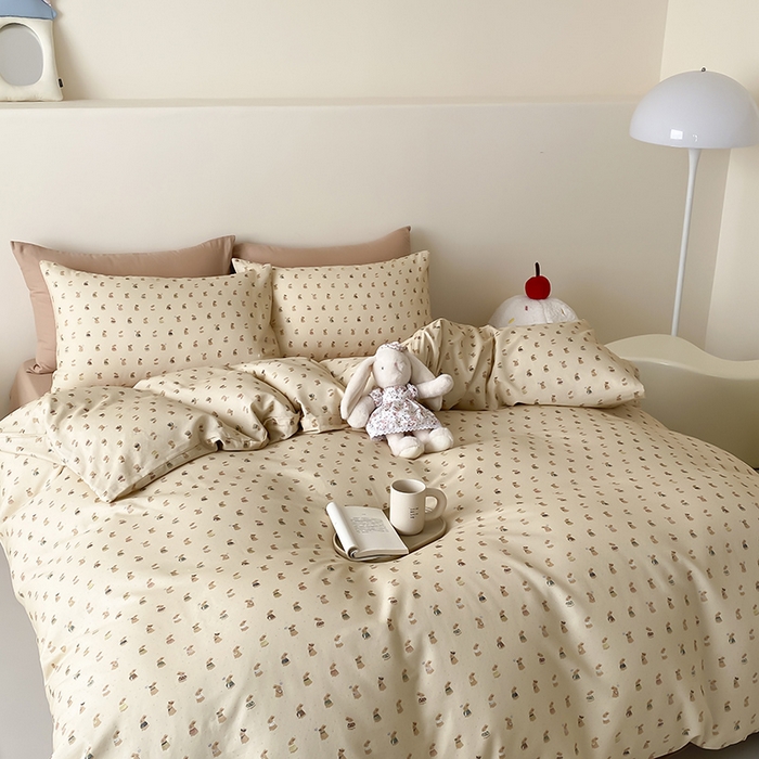 91家纺网 家纺一手货源 找家纺 时光里 2025新款A类全棉双层纱卡通风七色系列第二波 可艾