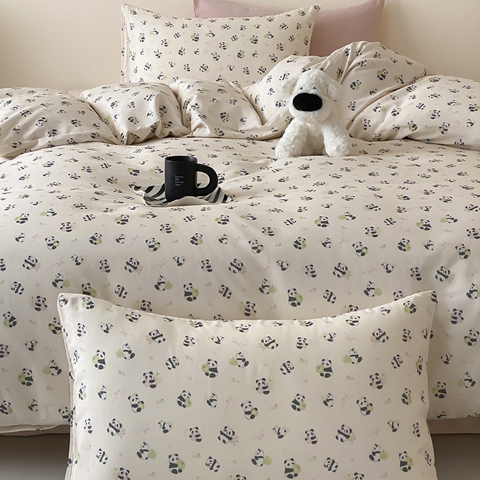 91家纺网 家纺一手货源 找家纺 时光里 2025新款A类全棉双层纱卡通风七色系列第二波 竹恋汐