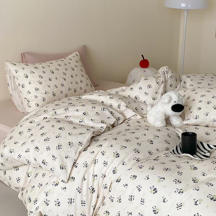 91家纺网 家纺一手货源 找家纺 时光里 2025新款A类全棉双层纱卡通风七色系列第二波 竹恋汐