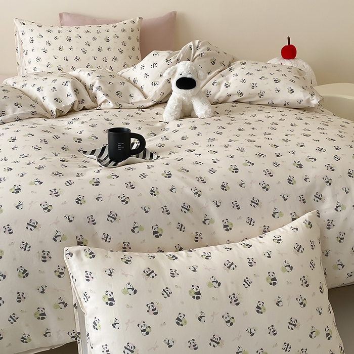 91家纺网 家纺一手货源 找家纺 时光里 2025新款A类全棉双层纱卡通风七色系列第二波 竹恋汐