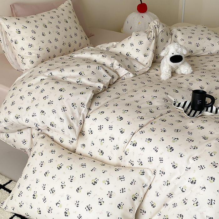 91家纺网 家纺一手货源 找家纺 时光里 2025新款A类全棉双层纱卡通风七色系列第二波 竹恋汐