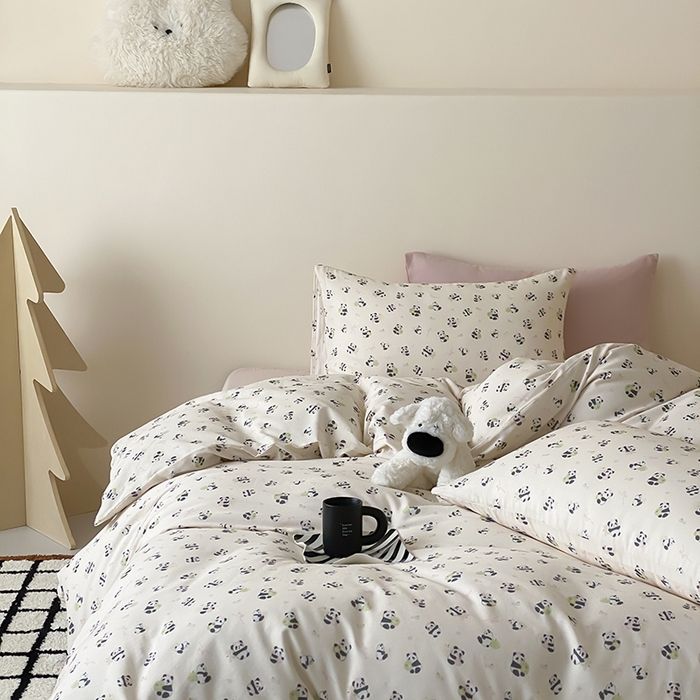 91家纺网 家纺一手货源 找家纺 时光里 2025新款A类全棉双层纱卡通风七色系列第二波 竹恋汐