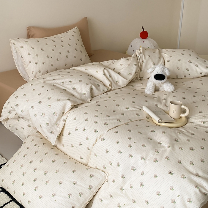 91家纺网 家纺一手货源 找家纺 时光里 2025新款A类全棉双层纱卡通风七色系列第二波 布丁