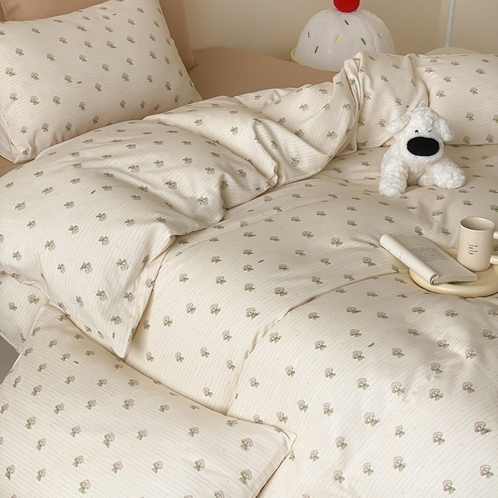 91家纺网 家纺一手货源 找家纺 时光里 2025新款A类全棉双层纱卡通风七色系列第二波 布丁