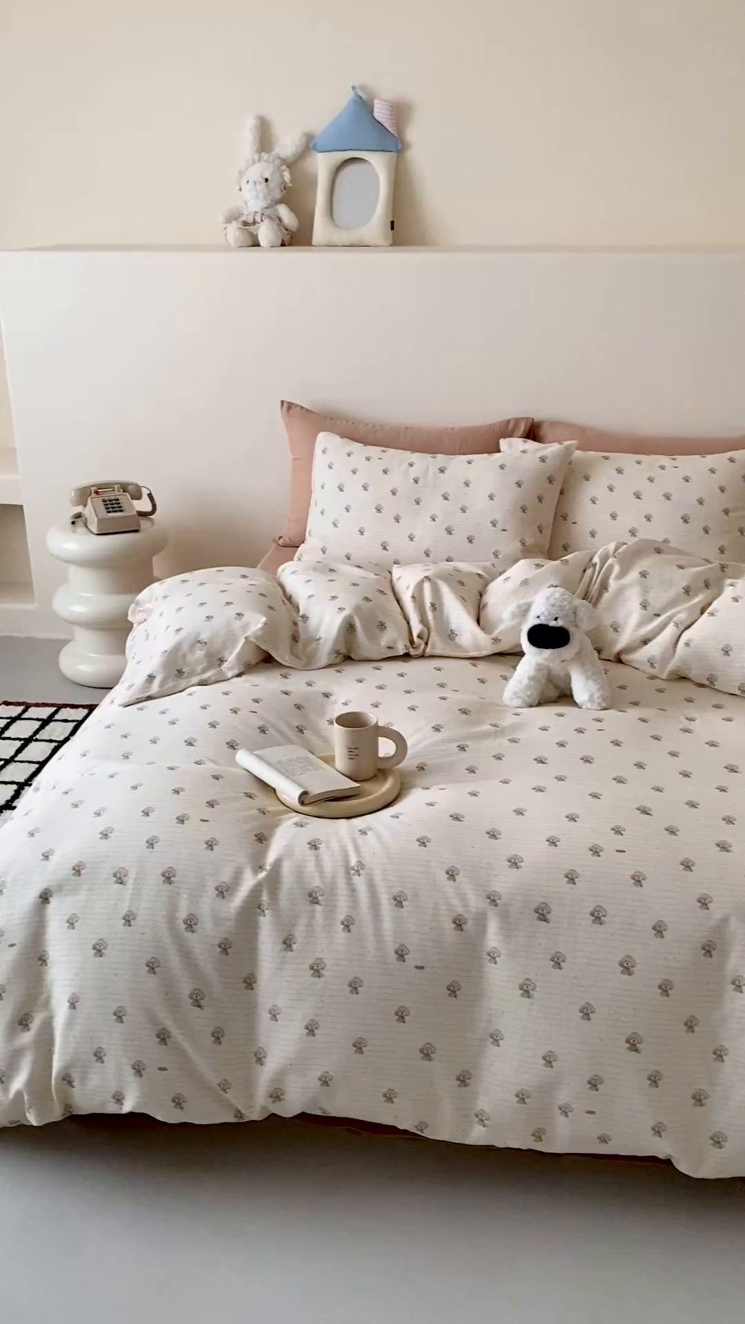 91家纺网 家纺一手货源 找家纺 时光里 2025新款A类全棉双层纱卡通风七色系列第二波 布丁